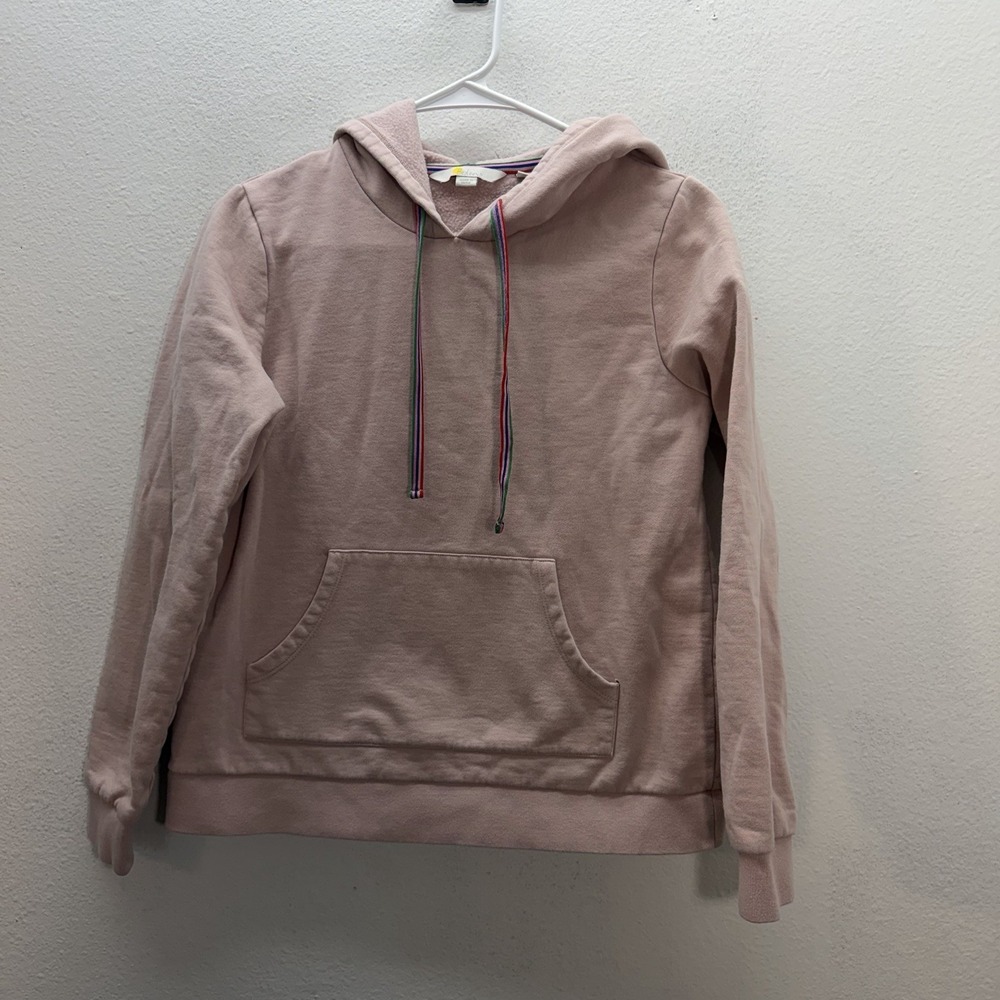 Boden Pullover Sweatshirt Hoodie Pastel Pink Women's SZ S Lounge Gym Cotton